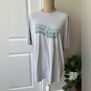 Turquoise Drippin Western Plus Size Tshirt